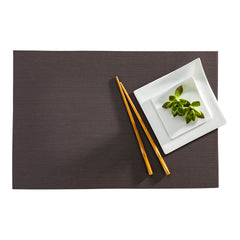 Carmel Mesh Slate Vinyl Woven Placemat - 16