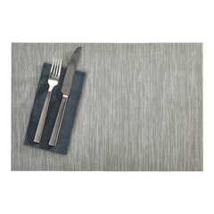 Carmel Mesh Pewter Vinyl Woven Placemat - 16