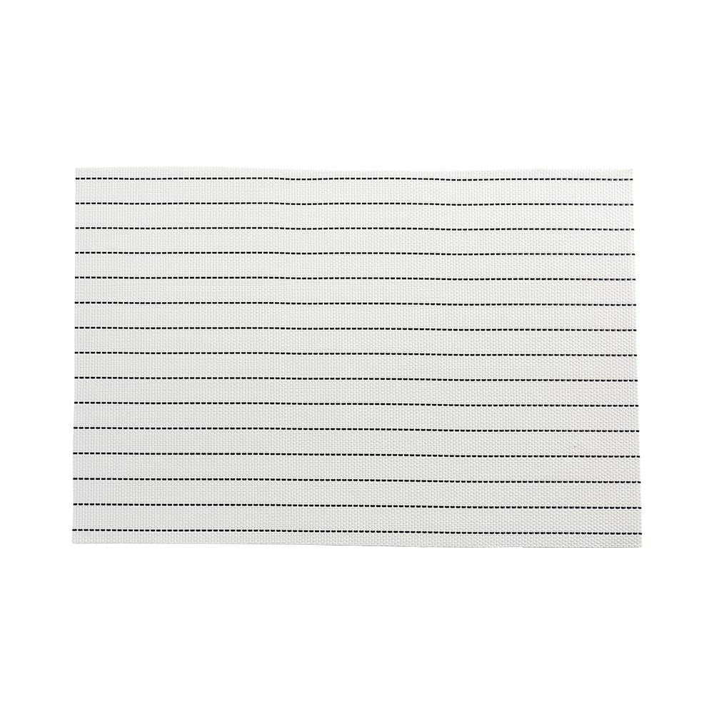 Carmel Mesh White Vinyl Woven Placemat - Pick Stitch - 16" x 12" - 6 count box