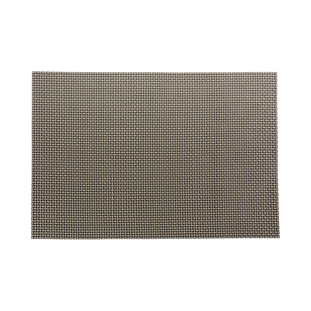 Amalfi Basketweave Cobblestone Vinyl Woven Placemat - 16" x 12" - 6 count box