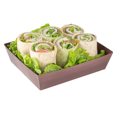 Matsuri Vision Wood Grain Paper Large Sushi Container - 5