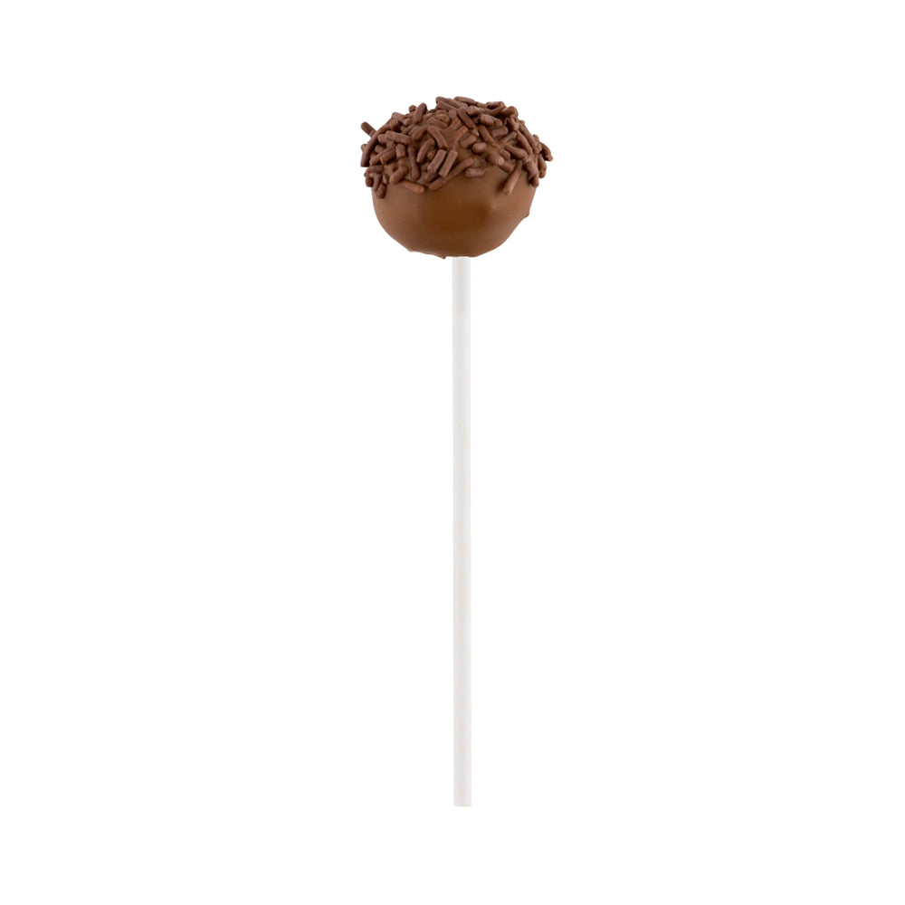 White Paper Coffee Stirrer and Lollipop Stick - Biodegradable - 6" x 5/32" - 100 count box