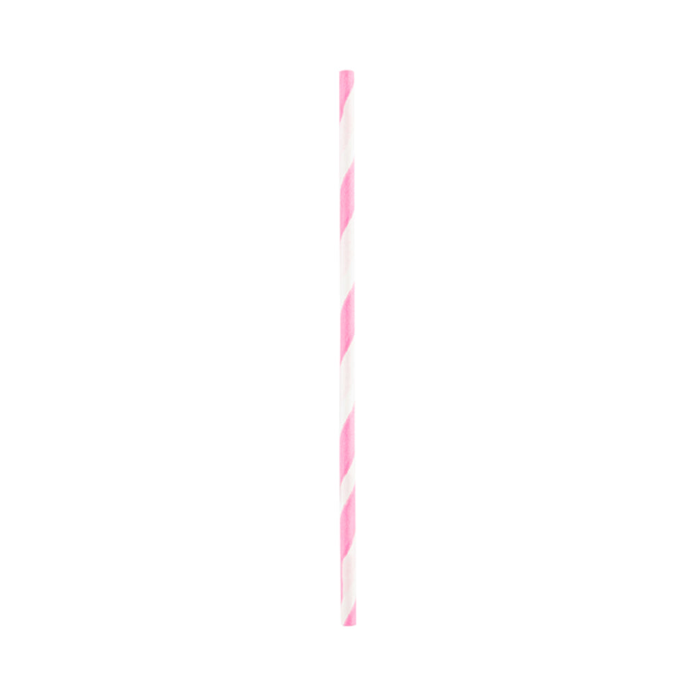 Pink Paper Cake Pop and Lollipop Stick - Spirals, Biodegradable - 6" x 5/32" - 100 count box