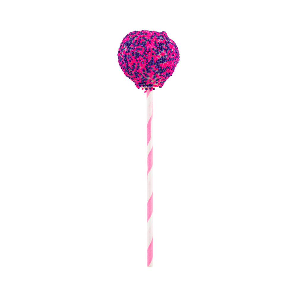 Pink Paper Cake Pop and Lollipop Stick - Spirals, Biodegradable - 6" x 5/32" - 100 count box