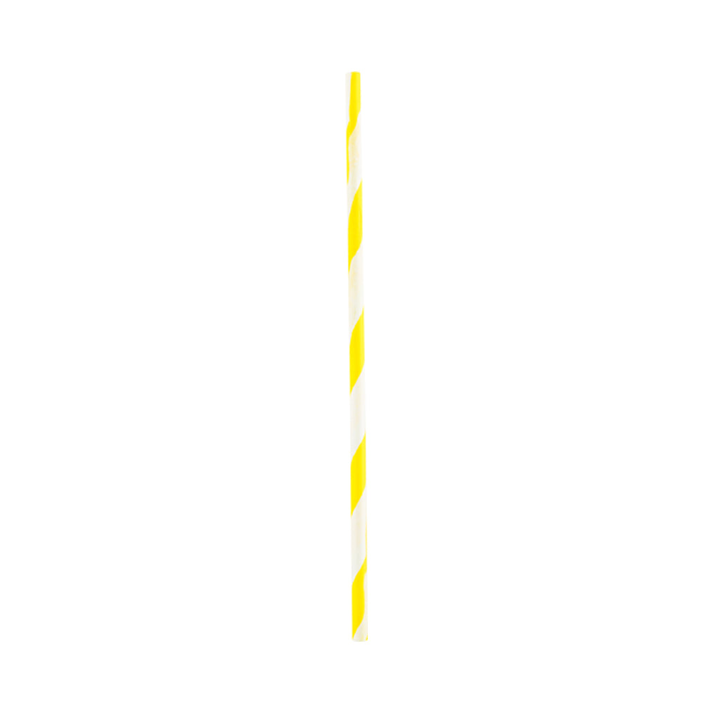 Yellow Paper Cake Pop and Lollipop Stick - Spirals, Biodegradable -6" x 5/32" - 100 count box