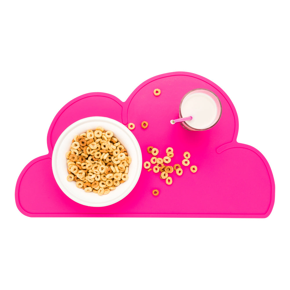 RW Kids Magenta Silicone Cloud Placemat - Non-Slip - 18 3/4" x 10 1/2" - 1 count box