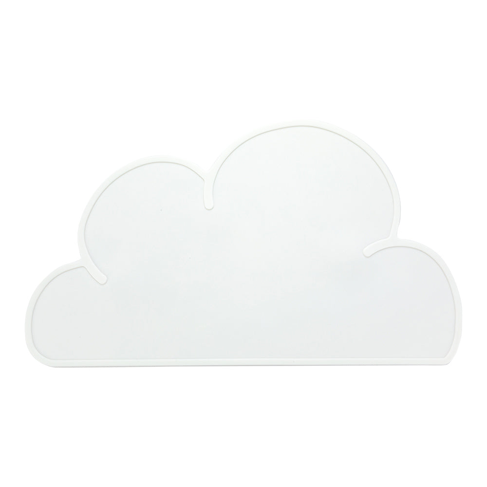 RW Kids White Silicone Cloud Placemat - Non-Slip - 18 3/4" x 10 1/2" - 1 count box