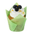 Panificio 4 oz Green Paper Tulip Baking Cup - Greaseproof - 3 1/2" x 3 1/2" x 3 1/2" - 200 count box