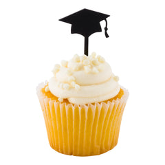 Top Cake Black Acrylic Graduation Cap Cake Topper - 3