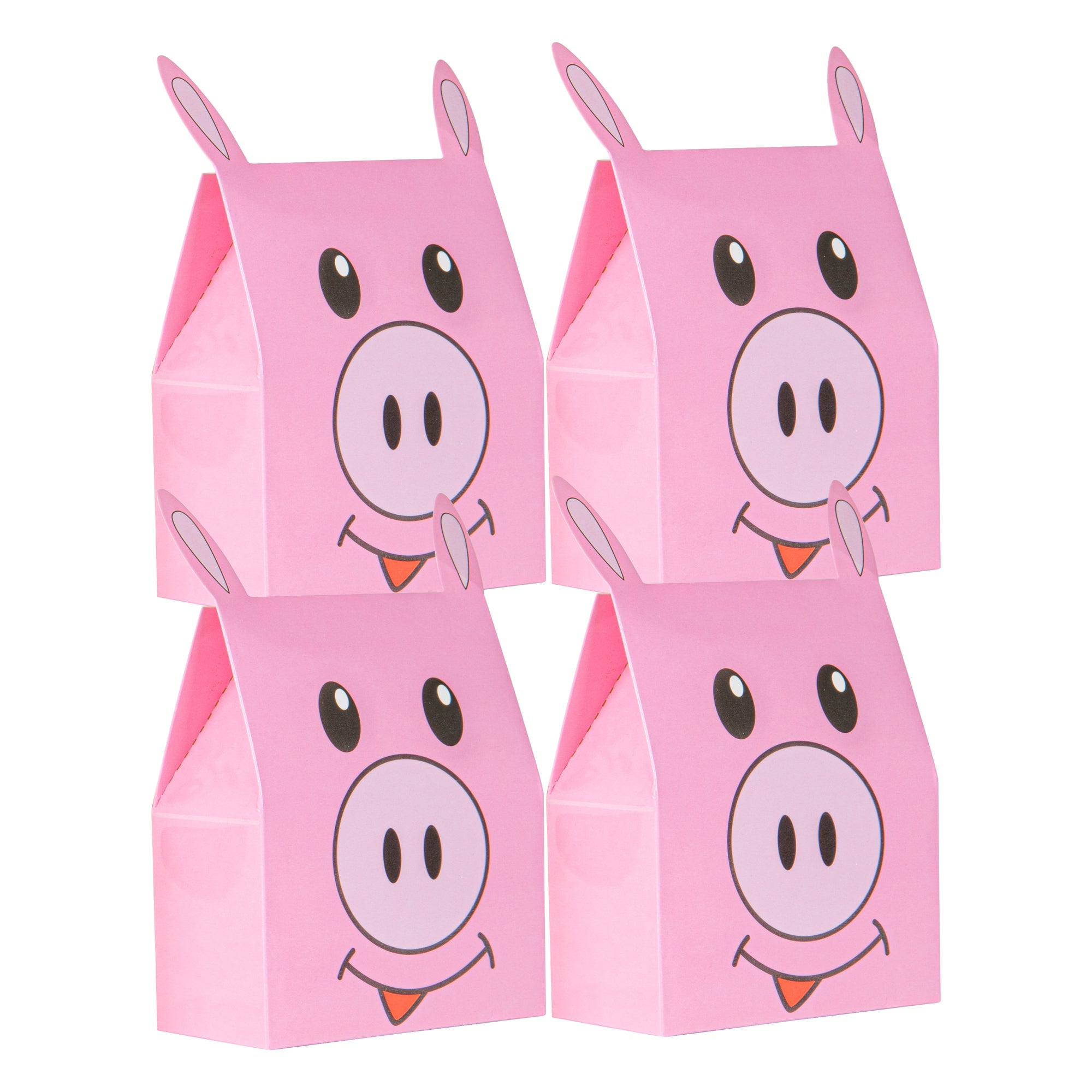 Pastry Tek Paper Happy Pig Candy and Gift Box - 4" x 2" x 5" - 100 count box