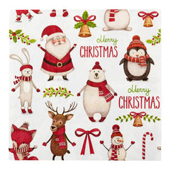 White Paper Luncheon Napkin - Merry Christmas - 13