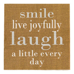 Brown Paper Luncheon Napkin - Live Joyfully - 13