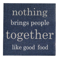 Navy Paper Luncheon Napkin - Good Food - 13