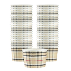 Coppetta 4 oz Round Plaid Paper To Go Cup - 3