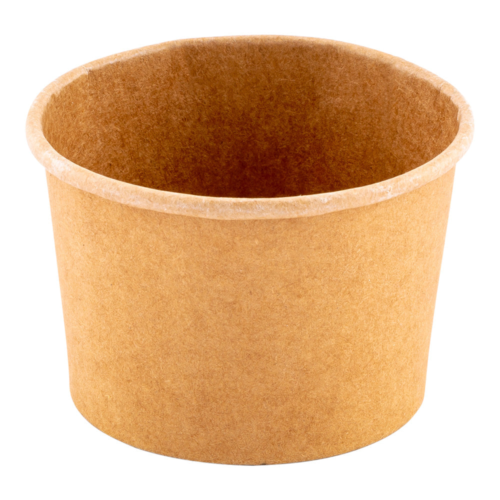 Coppetta 4 oz Round Kraft Paper To Go Cup - 3" x 3" x 2 1/2" - 200 count box