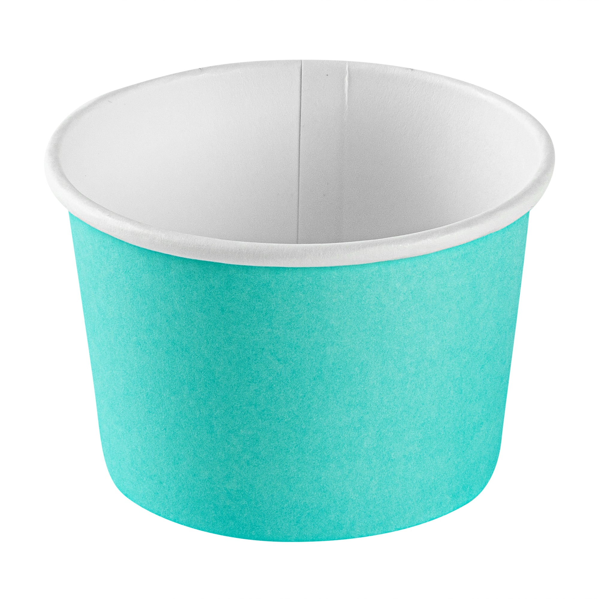 Coppetta 4 oz Round Turquoise Paper To Go Cup - 3" x 3" x 2 1/2" - 200 count box