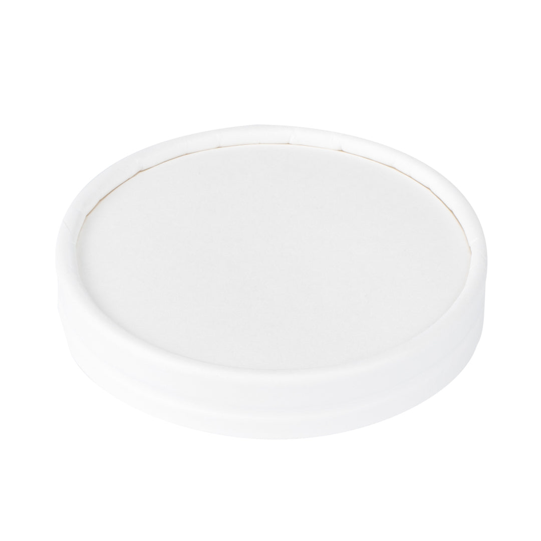 Coppetta Round White Paper To Go Cup Lid - Fits 4 oz - 200 count box