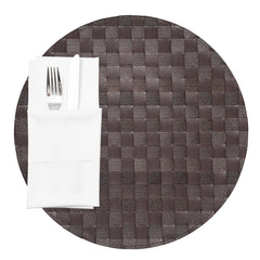 Macroweave Round Dark Brown Placemat - 15