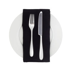 Luxenap Black 100% Polyester Cloth Napkin - 20