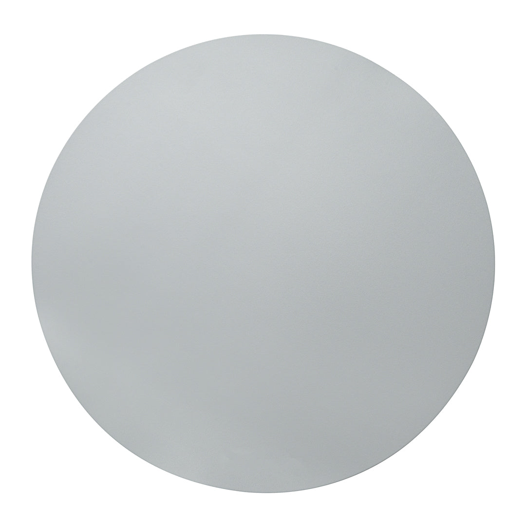 Round Gray Vinyl Placemat - Embossed - 15" x 15" - 6 count box