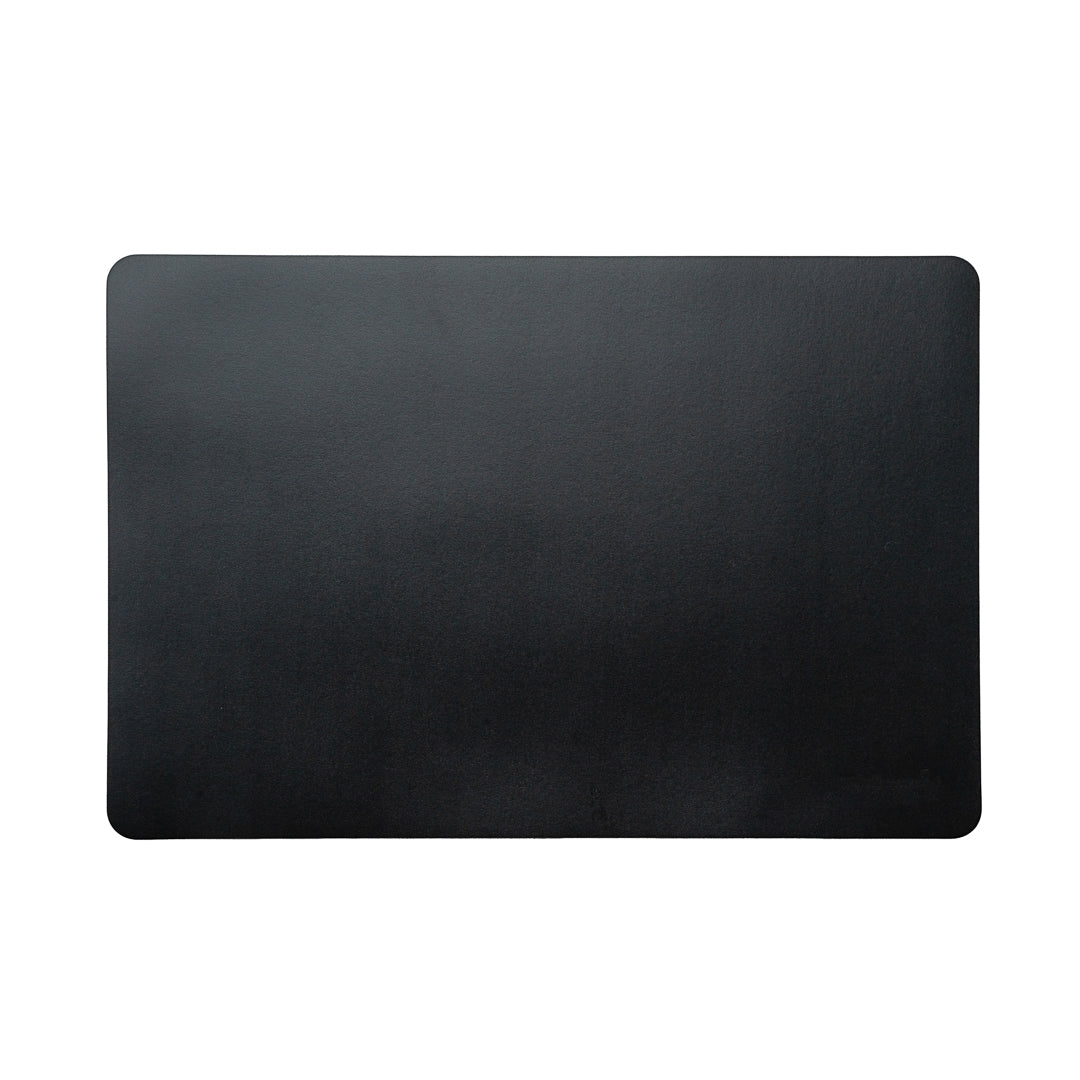 Rectangle Black Vinyl Placemat - Embossed - 17 3/4" x 12" - 6 count box