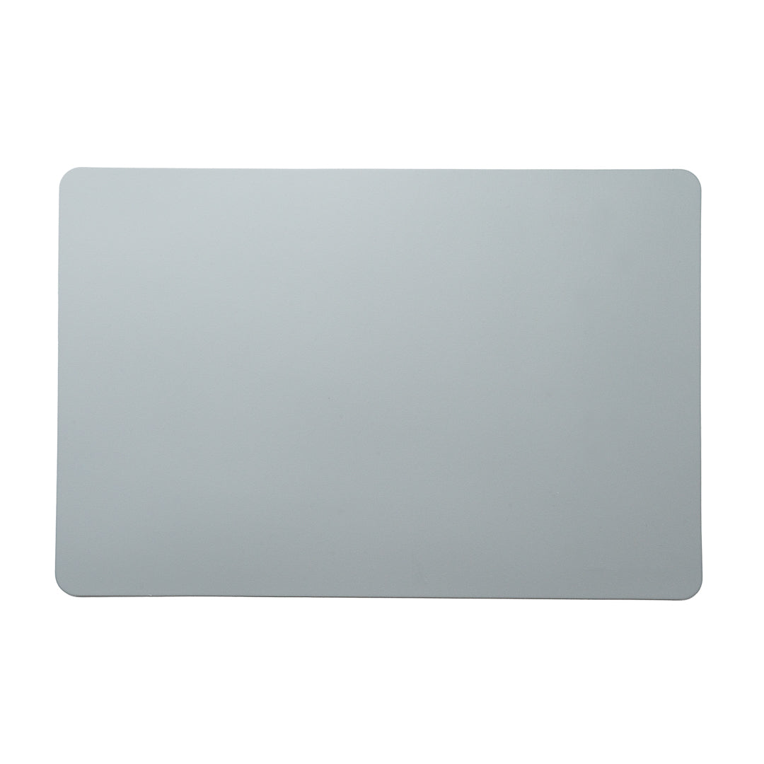 Rectangle Gray Vinyl Placemat - Embossed - 17 3/4" x 12" - 6 count box