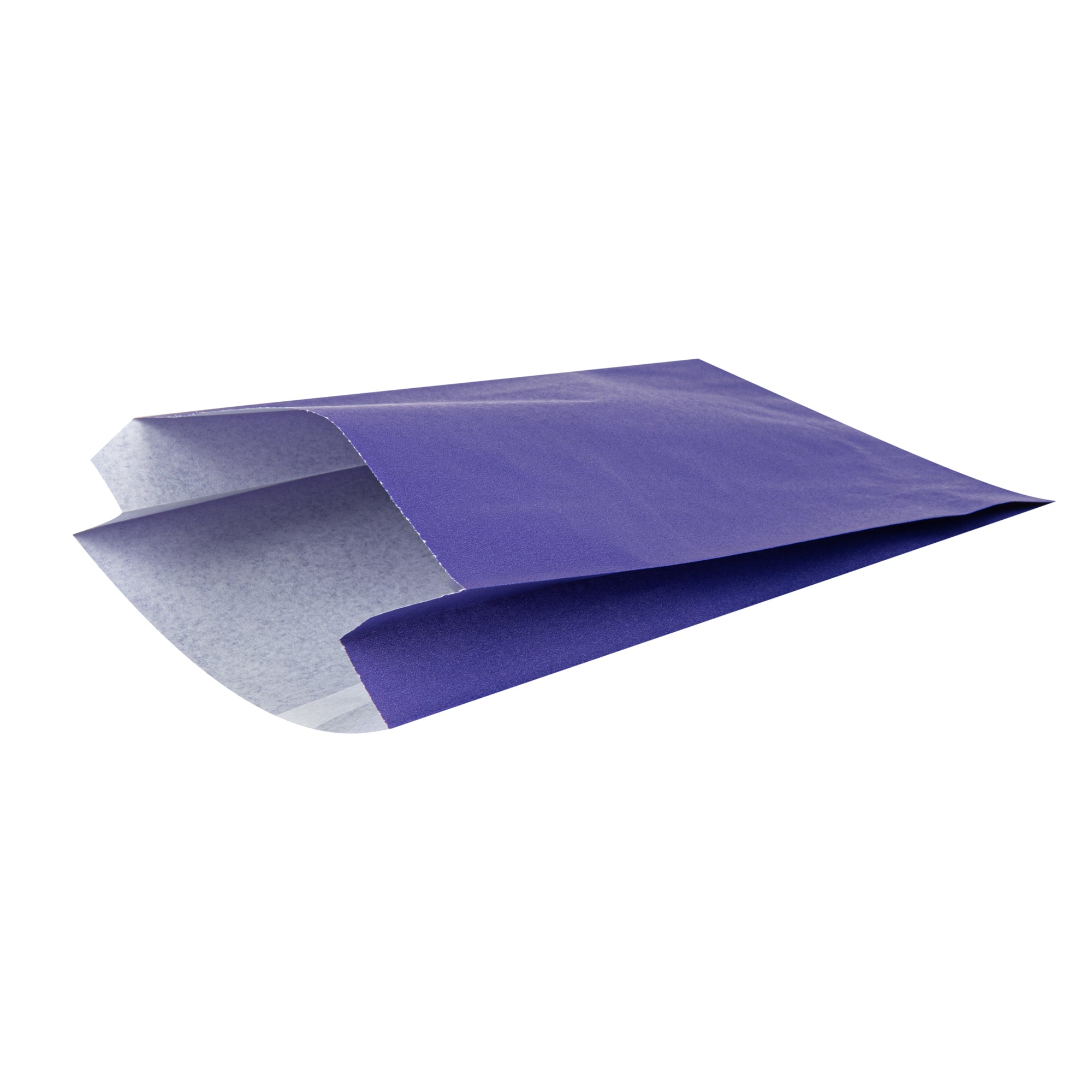 Bag Tek Purple Paper French Fry / Snack Bag - 4 1/4" x 1 1/2" x 6 1/4" - 100 count box