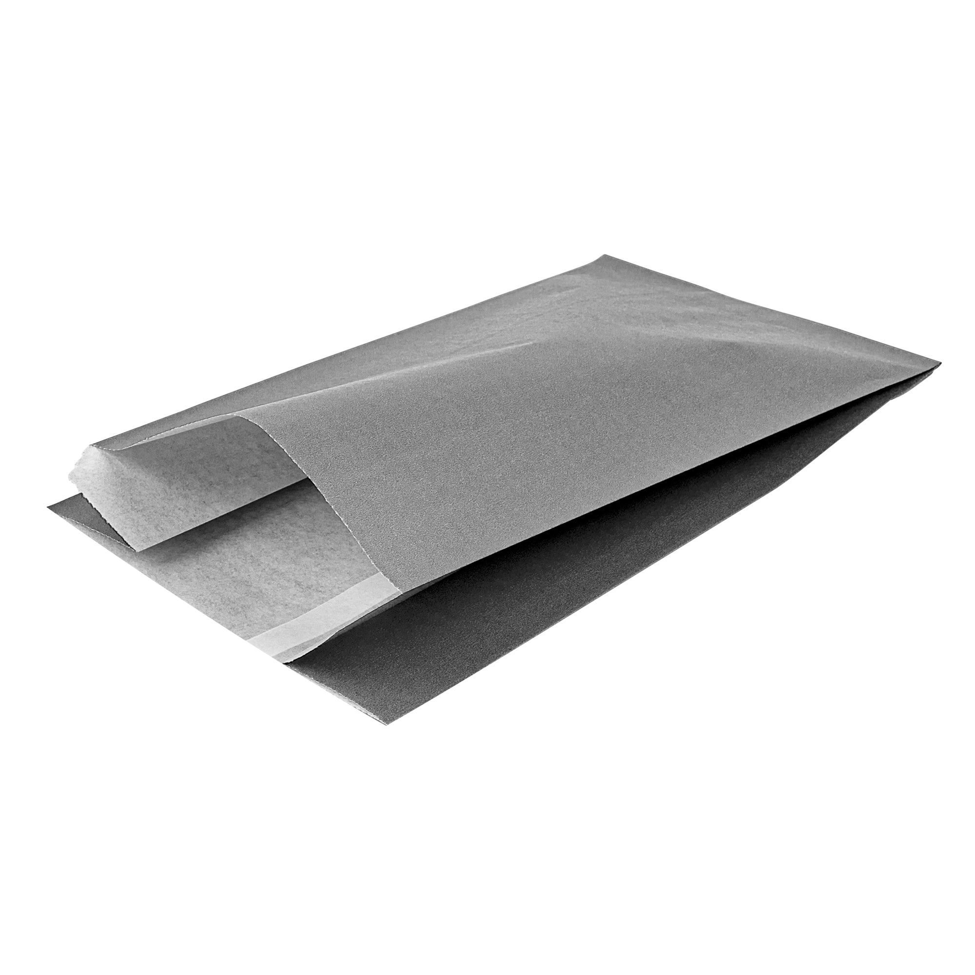 Bag Tek Gray Paper French Fry / Snack Bag - 5" x 3" x 8 3/4" - 100 count box