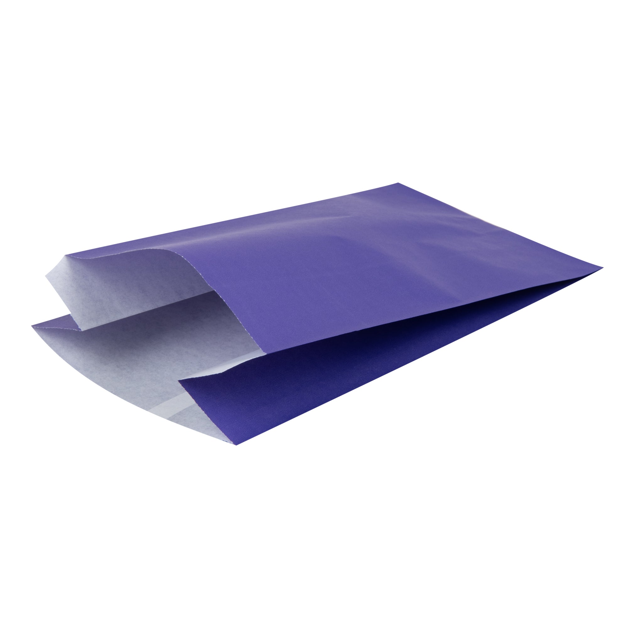 Bag Tek Purple Paper French Fry / Snack Bag - 5" x 3" x 8 3/4" - 100 count box