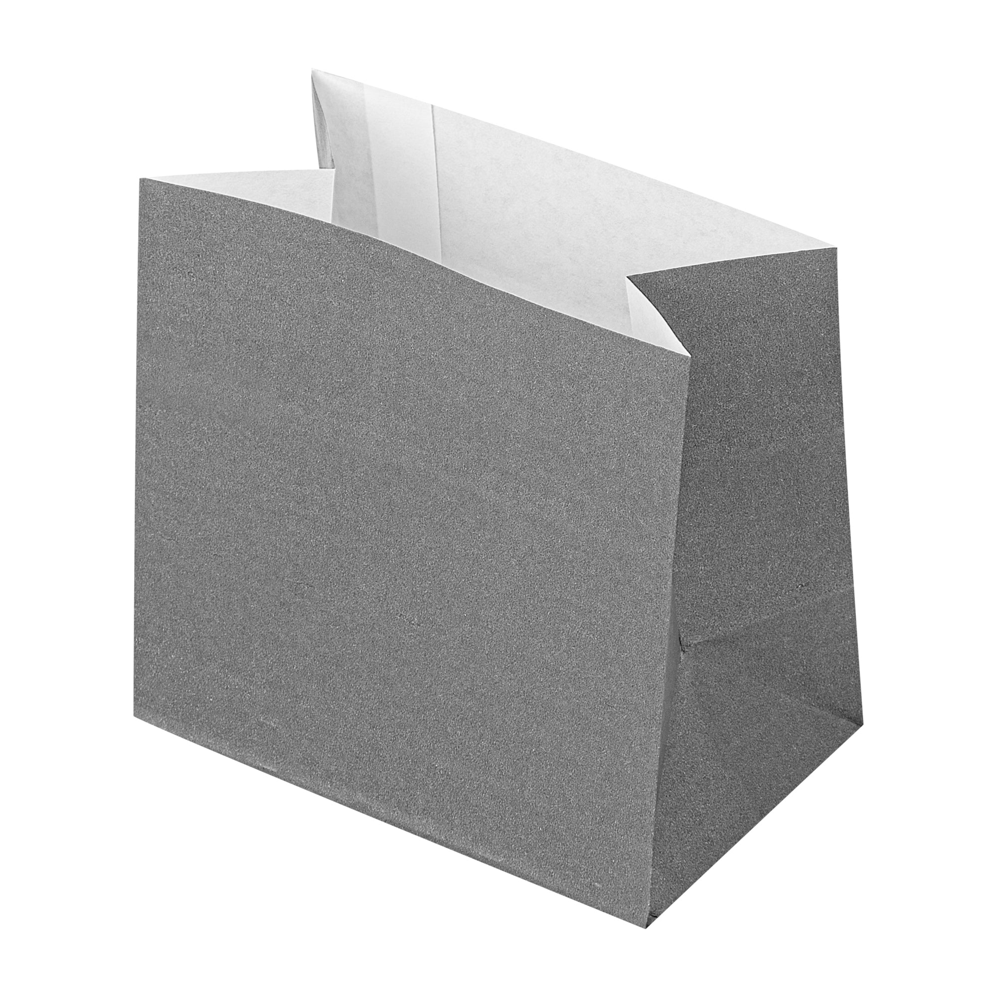 Bag Tek Gray Paper Small Snack Bag - 3 3/4" x 2 1/4" x 3 3/4" - 100 count box