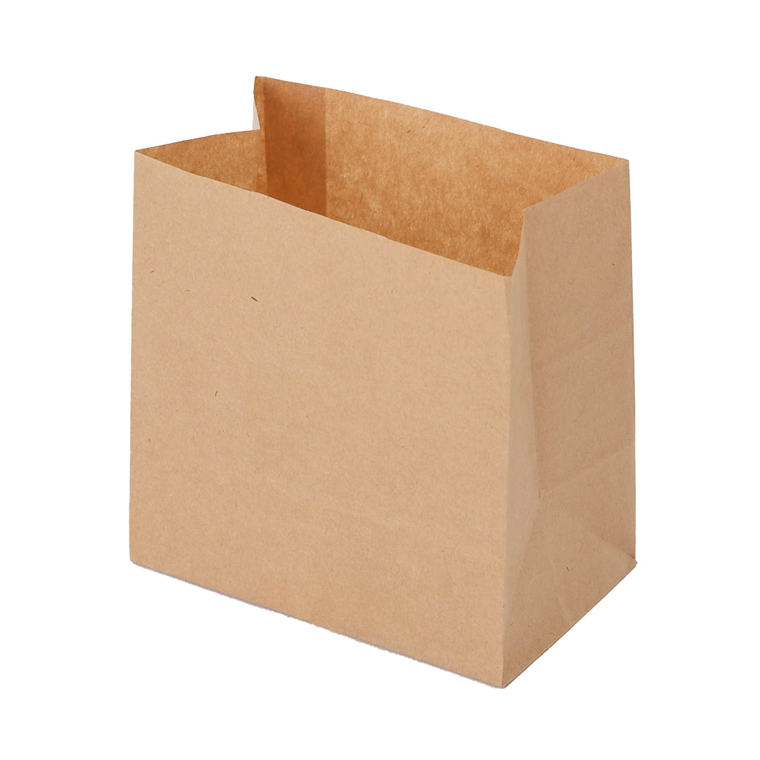 Bag Tek Kraft Paper Small Snack Bag - 4" x 2 1/4" x 3 3/4" - 100 count box