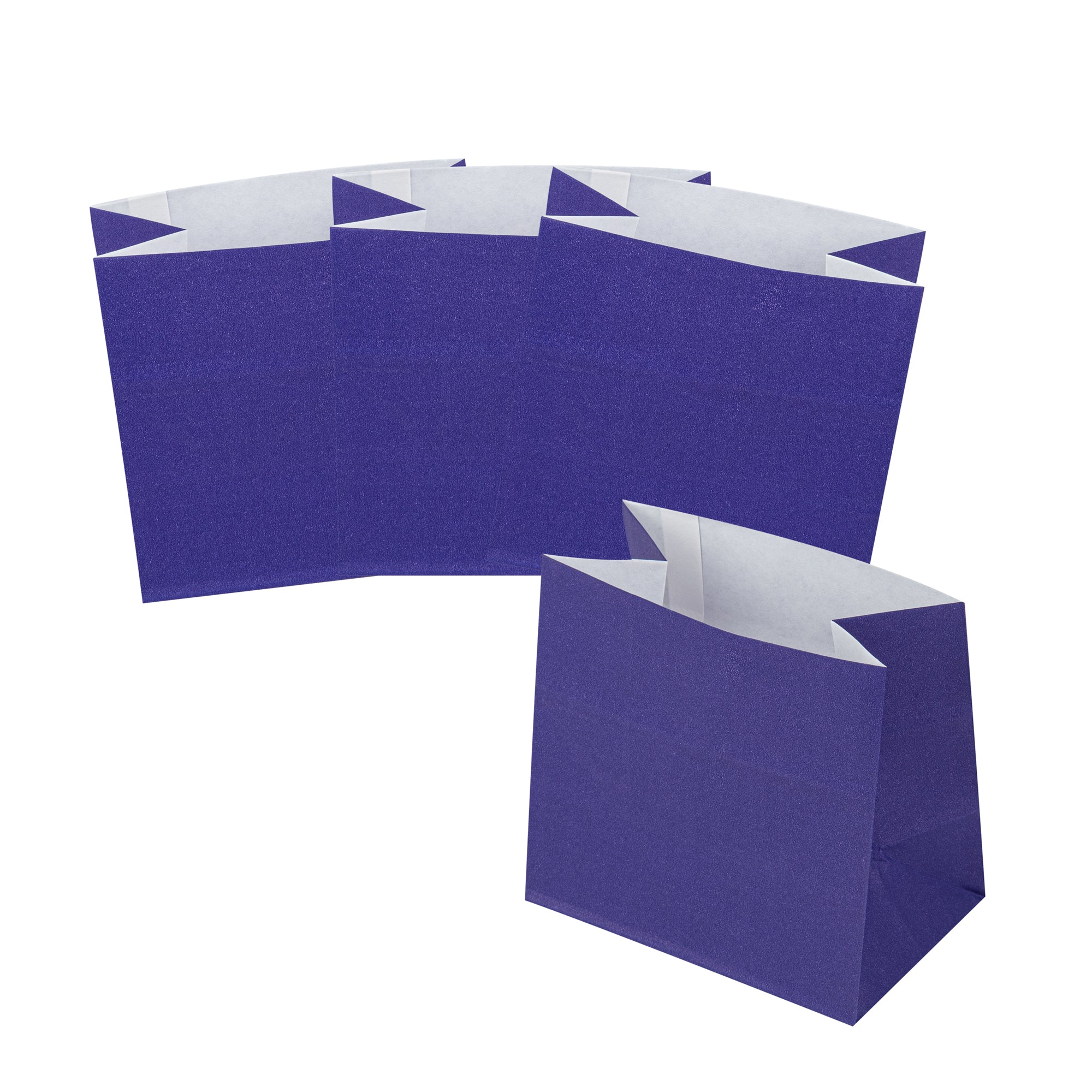 Bag Tek Purple Paper Small Snack Bag - 3 3/4" x 2 1/4" x 3 3/4" - 100 count box