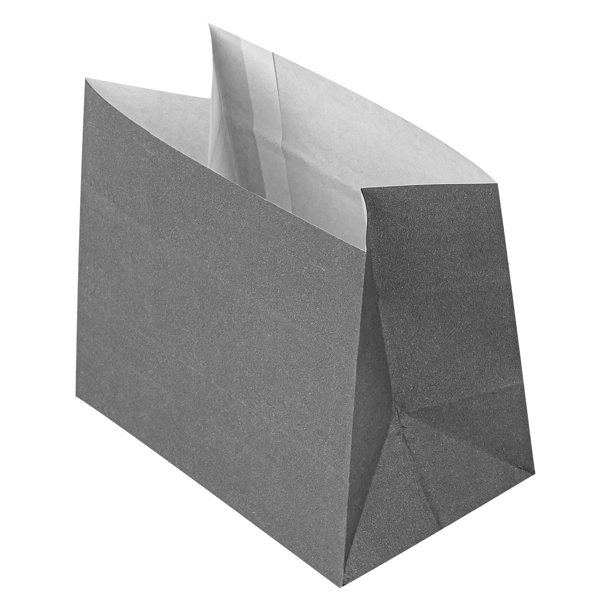 Bag Tek Gray Paper Large Snack Bag - 4 1/4" x 2 1/2" x 3 3/4" - 100 count box