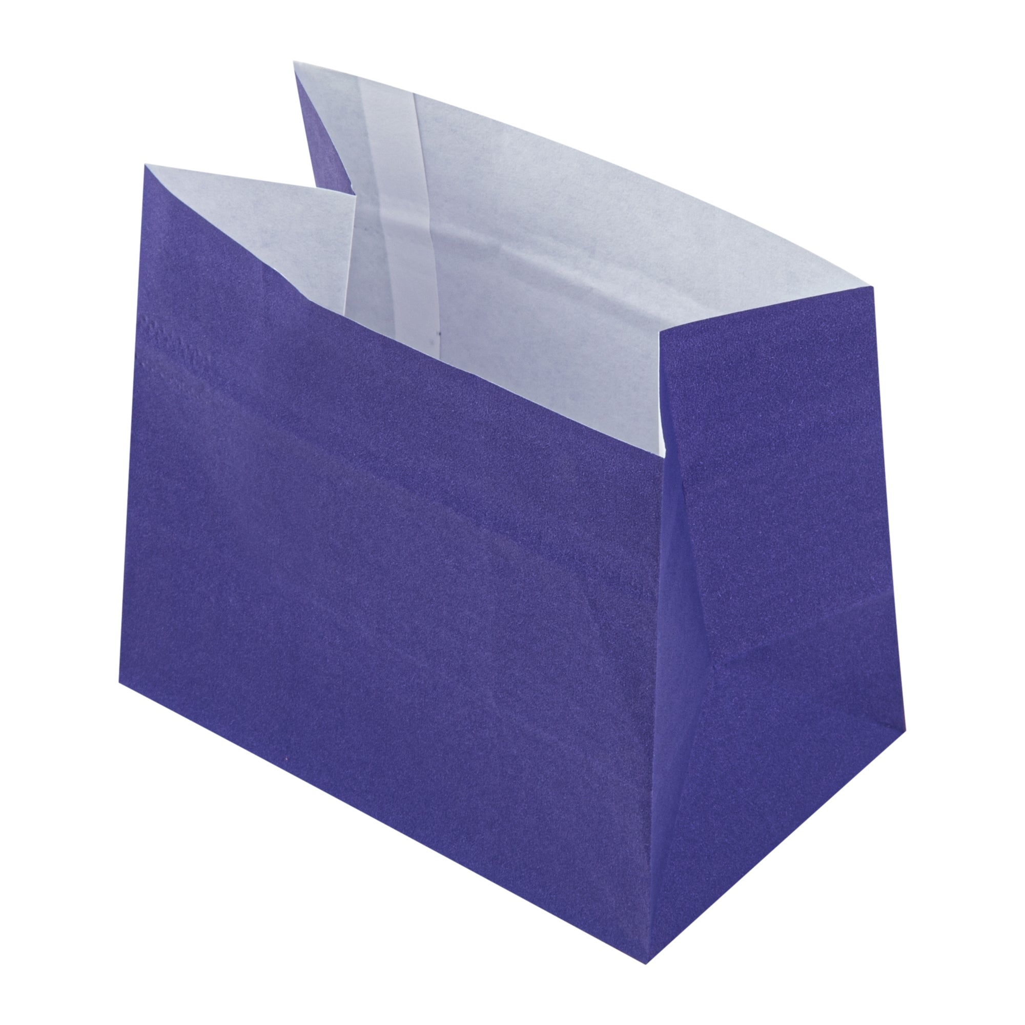 Bag Tek Purple Paper Large Snack Bag - 4 1/4" x 2 1/2" x 3 3/4" - 100 count box