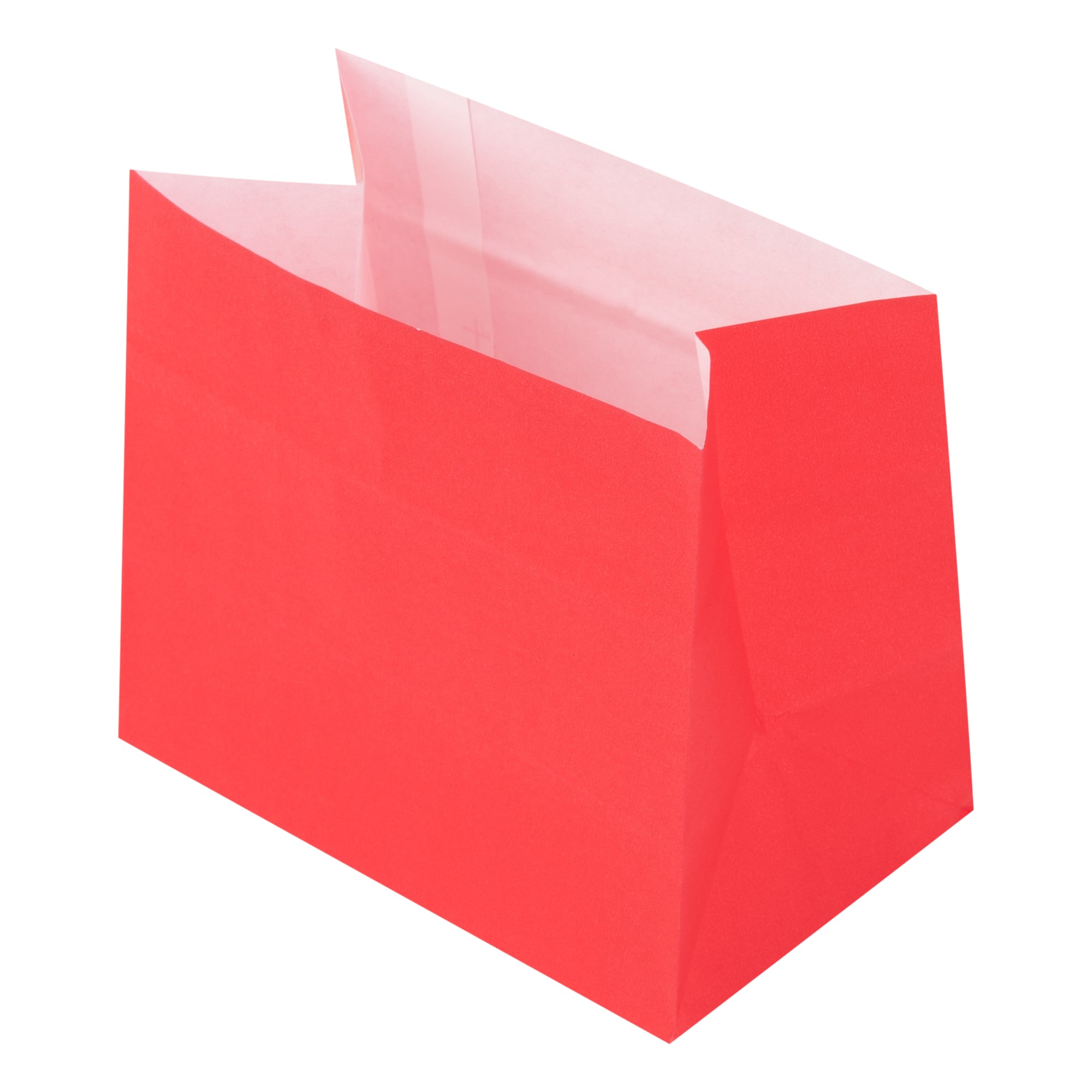 Bag Tek Red Paper Large Snack Bag - 4 1/4" x 2 1/2" x 3 3/4" - 100 count box