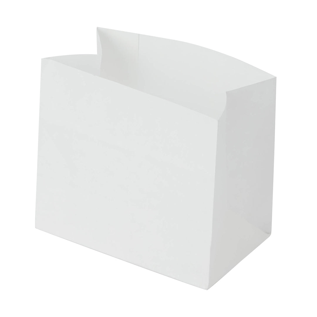 Bag Tek White Paper Large Snack Bag - 4 1/4" x 2 1/2" x 3 3/4" - 100 count box