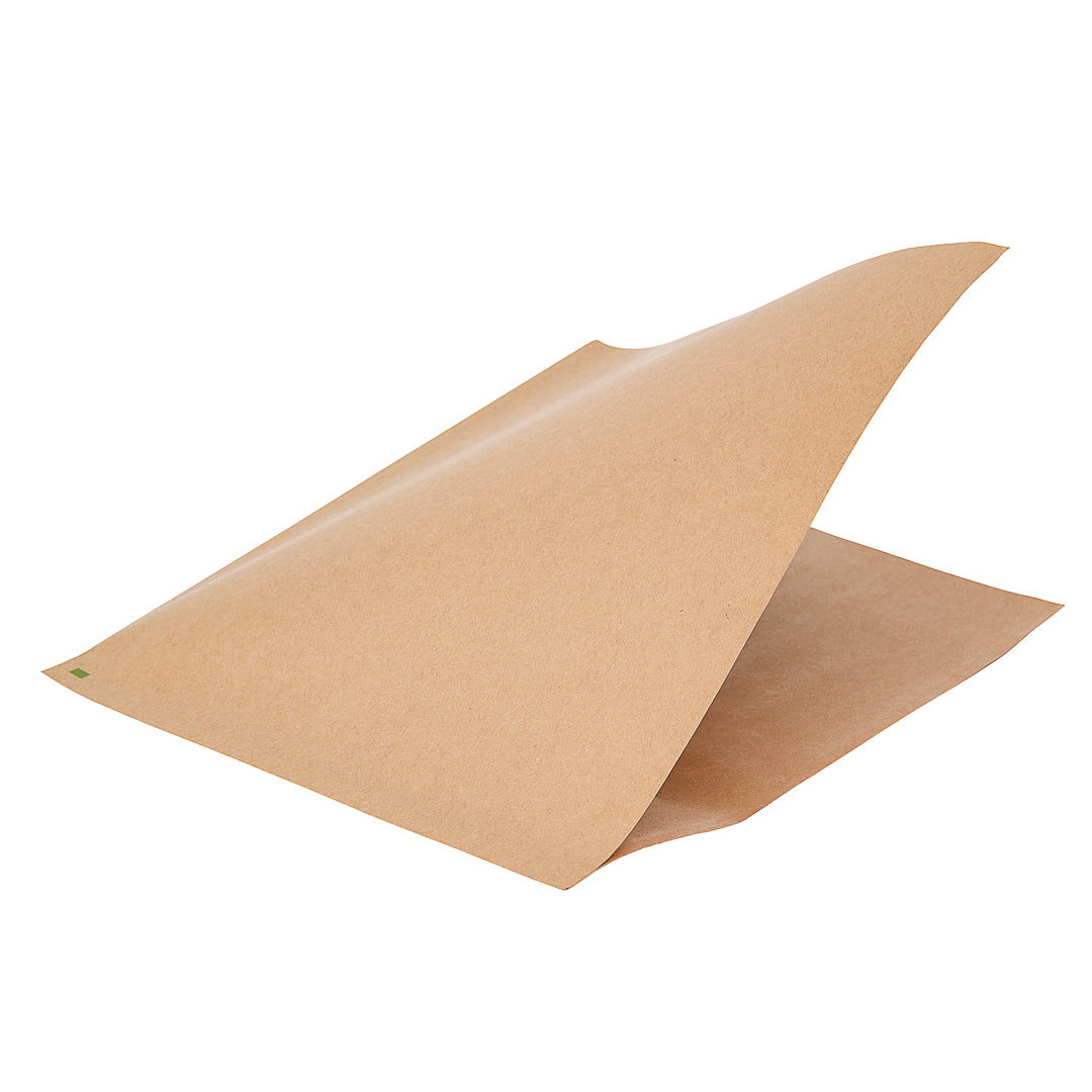 Bag Tek Kraft Paper Large Double Open Bag - Greaseproof - 10" x 9" - 100 count box