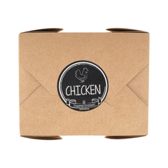 Label Tek Plastic Chicken Label - Black with White Font, Tamper-Evident - 2