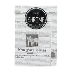 Label Tek Plastic Shrimp Label - Black with White Font, Tamper-Evident - 2