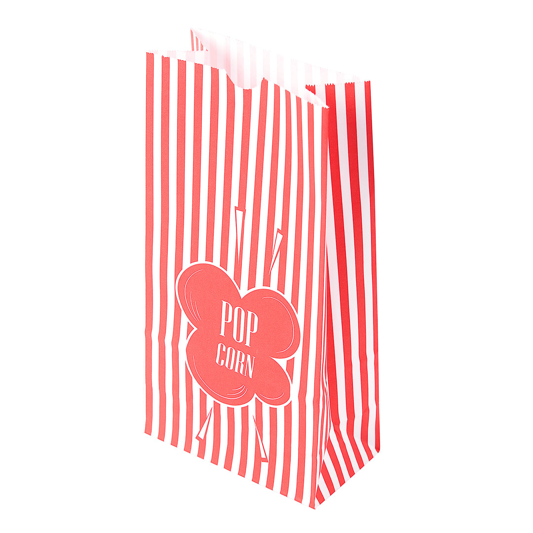 Bag Tek 2 oz Red Paper Popcorn Bag - 5 1/4" x 3" x 10" - 100 count box