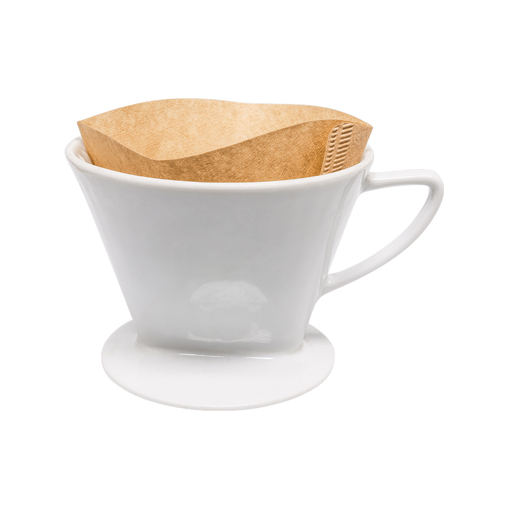 Restpresso Unbleached Paper Cone Coffee Filter - 6 1/4" x 4 1/2" - 100 count box