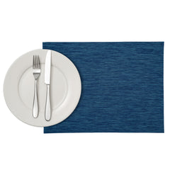 Sovereign Rectangle Blue Vinyl Woven Placemat - 16