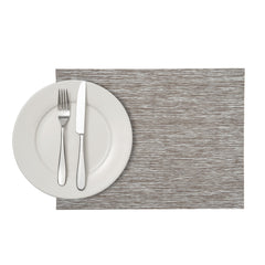 Sovereign Rectangle Light Brown Vinyl Woven Placemat - 16