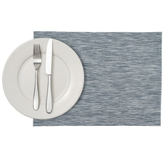 Sovereign Rectangle Gray Vinyl Woven Placemat - 16