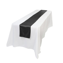 Table Tek Black Satin Table Runner - 12