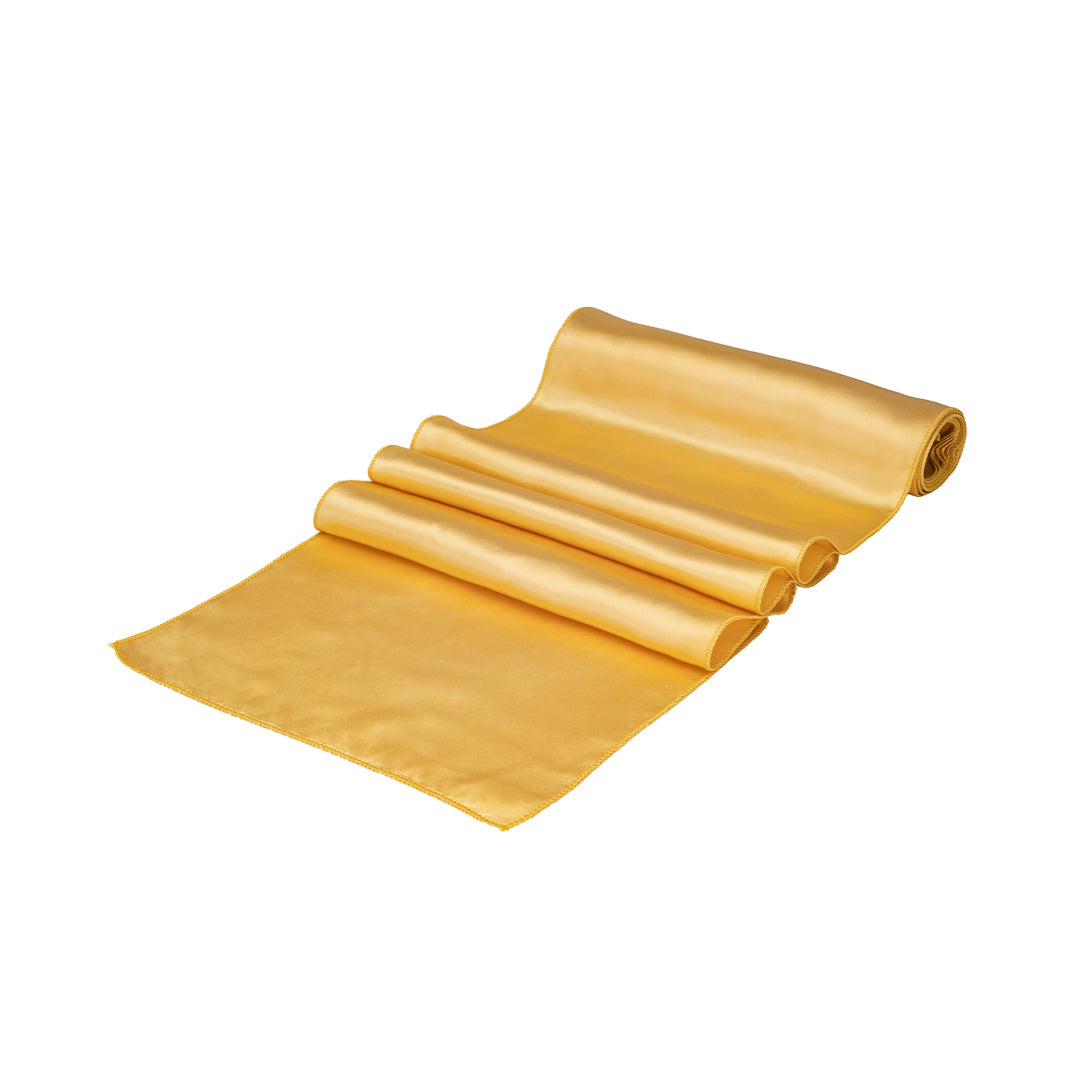 Table Tek Light Yellow Satin Table Runner - 12" x 108" - 10 count box