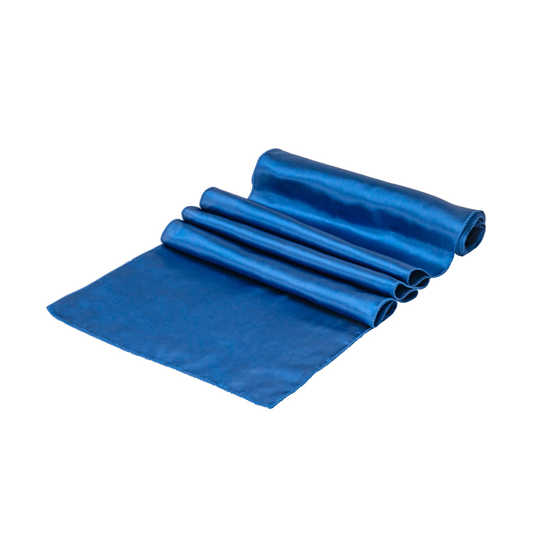 Table Tek Navy Blue Satin Table Runner - 12" x 108" - 10 count box