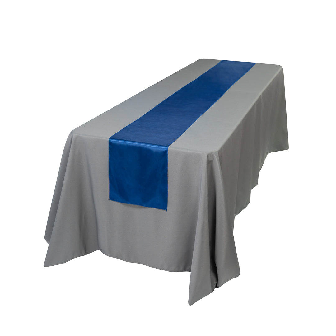 Table Tek Navy Blue Satin Table Runner - 12" x 108" - 10 count box