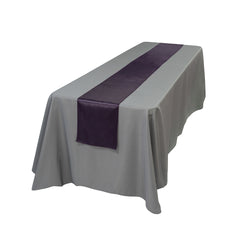 Table Tek Dark Purple Satin Table Runner - 12