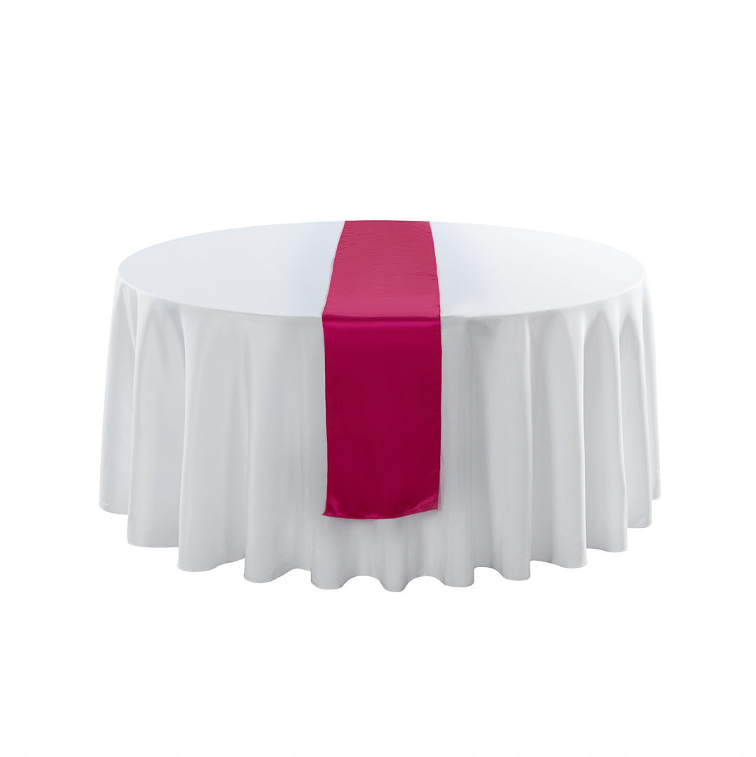 Table Tek Dark Pink Satin Table Runner - 12" x 108" - 10 count box